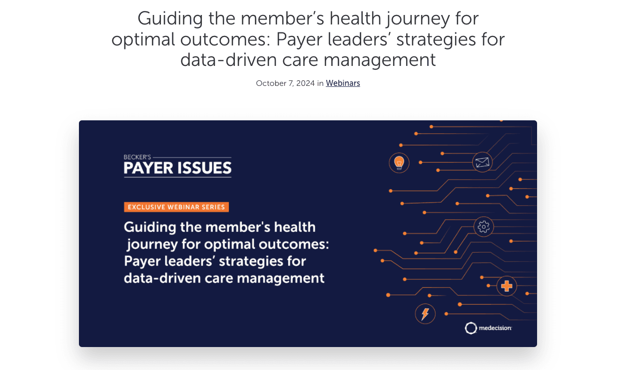 Title slide for the digital care management webinar